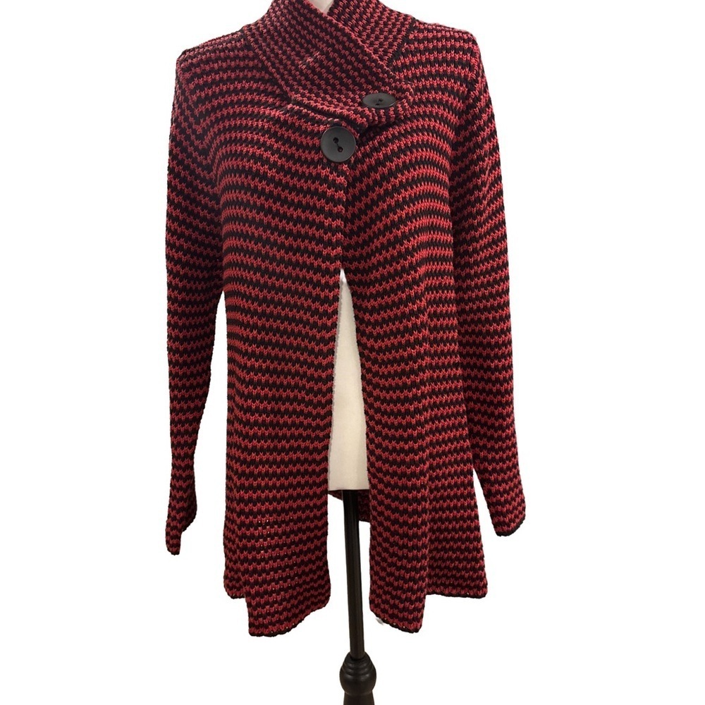 Habitat Red and Black Women's Cardigan. Medium